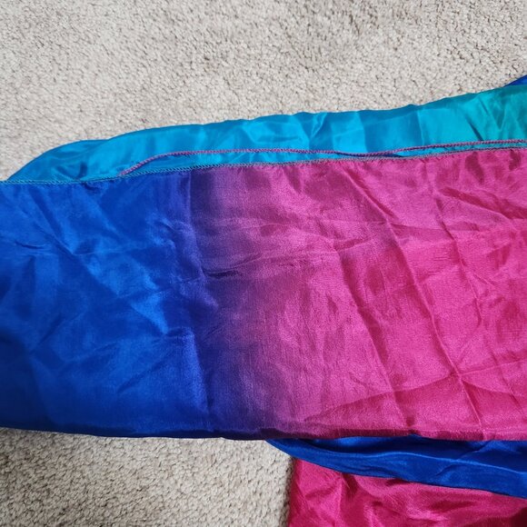 Large scarf Green/Blue/Purple/Pink - Picture 3 of 5